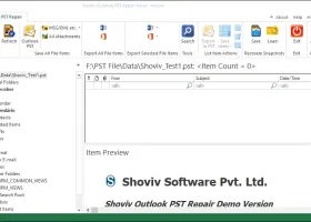 Shoviv PST Repair Tool screenshot