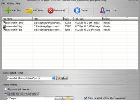 Aostsoft JPG BMP PNG to PowerPoint Converter screenshot