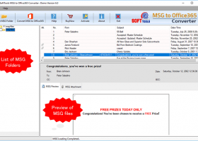 eSoftTools MSG to Office 365 Converter screenshot