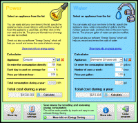 Energy Costs Calculator screenshot