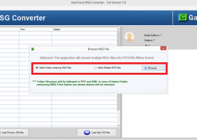 GainTools MSG Converter screenshot