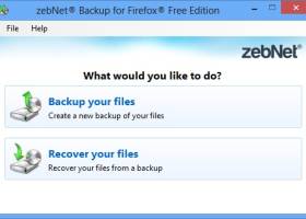 zebNet Backup for Firefox Free Edition screenshot