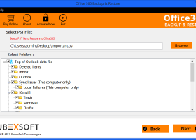 CubexSoft Office 365 Restore screenshot