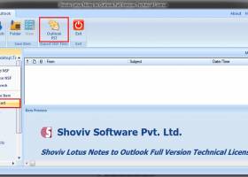 Shoviv NSF to PST Converter Tool screenshot