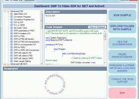 Bytescout SWF To Video SDK screenshot