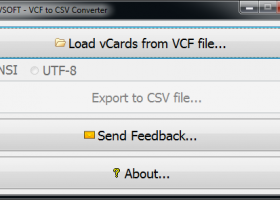 VCF to CSV Converter screenshot