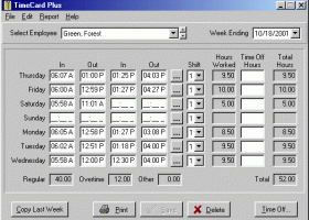 TimeCard Standard screenshot