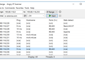 Angry IP Scanner 64bit screenshot