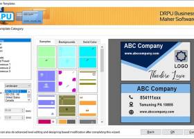 Excel Business Cards Design Software screenshot