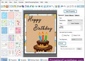 Printable Birthday Cards Maker screenshot