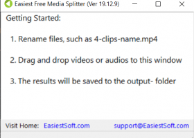 Easiest Free Media Splitter for Windows screenshot