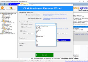 eSoftTools OLM Attachment Extractor screenshot