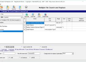 Multiple File Search and Replace screenshot