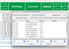 CSV2QFX Converter screenshot