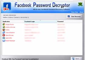 Facebook Password Decryptor screenshot