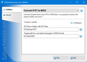 Convert PST to MSG for Outlook screenshot