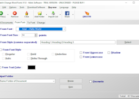 Batch Change Word Fonts screenshot