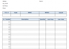 Auto Repair Invoice Template screenshot