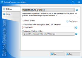 Import EML to Outlook screenshot