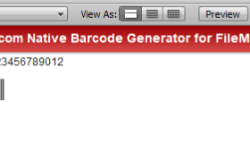 Filemaker GS1 DataBar Generator screenshot