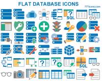 Flat Database Icons screenshot