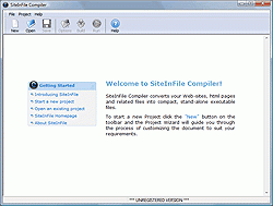 SiteInFile Compiler screenshot