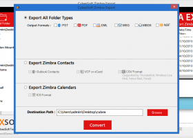 Zimbra Mail Converter screenshot