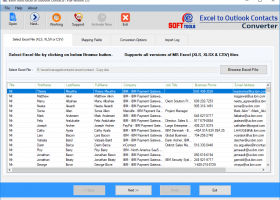 Excel to Outlook Contacts screenshot