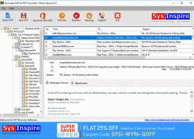 SysInspire OST to PST Converter screenshot