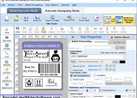 Postal Banking Barcode Utility screenshot