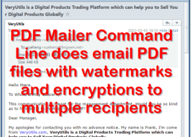 VeryUtils PDF Mailer Command Line screenshot