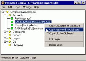 Password Gorilla 64-bit screenshot