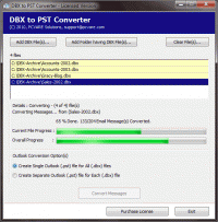 Import DBX to PST screenshot