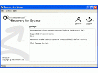 Recovery for Sybase screenshot