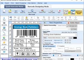 Barcode Software for Publishers Industry screenshot