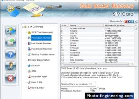 SIM Card Data Restore screenshot