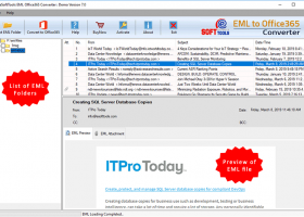 eSoftTools EML to Office 365 Converter screenshot