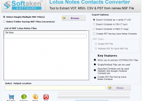 Lotus Notes Contacts Converter Tool screenshot