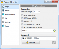 Password Inventor screenshot