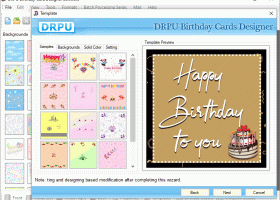 Excel Birthday Invitation Cards Maker screenshot