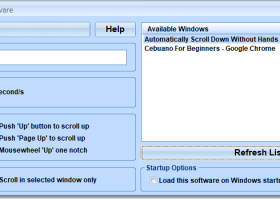 Automatically Scroll Down Without Hands Software screenshot