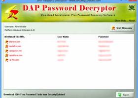 DAP Password Decryptor screenshot