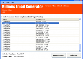 Millions Email Generator Lite Edition screenshot