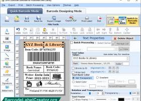 Library Barcode Generator Software screenshot