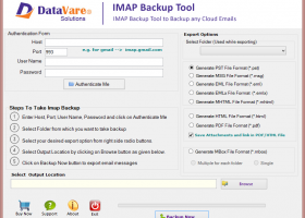 Datavare IMAP Backup Tool screenshot