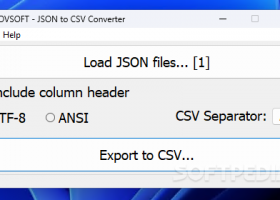 VOVSOFT - JSON to CSV Converter screenshot