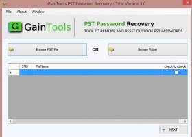 GainTools PST Password Recovery screenshot