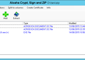 Aloaha Crypt, Sign and ZIP screenshot