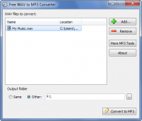 Free WAV to MP3 Converter screenshot