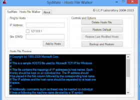 SysMate - Hosts File Walker screenshot